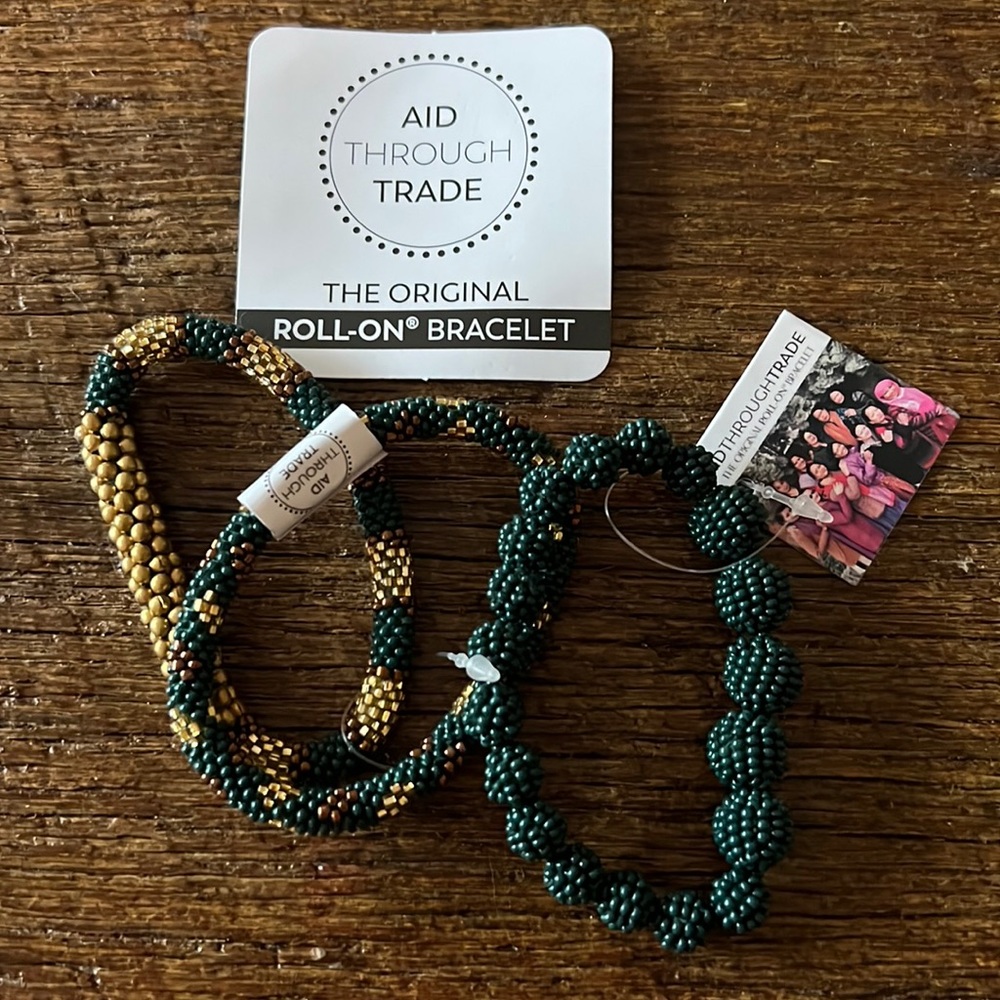 Set of beaded bracelets